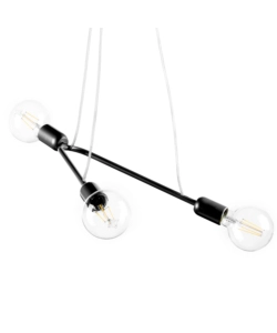 LAMPADARIO 3 LUCI ONLI "BOOMERANG" NERO E27